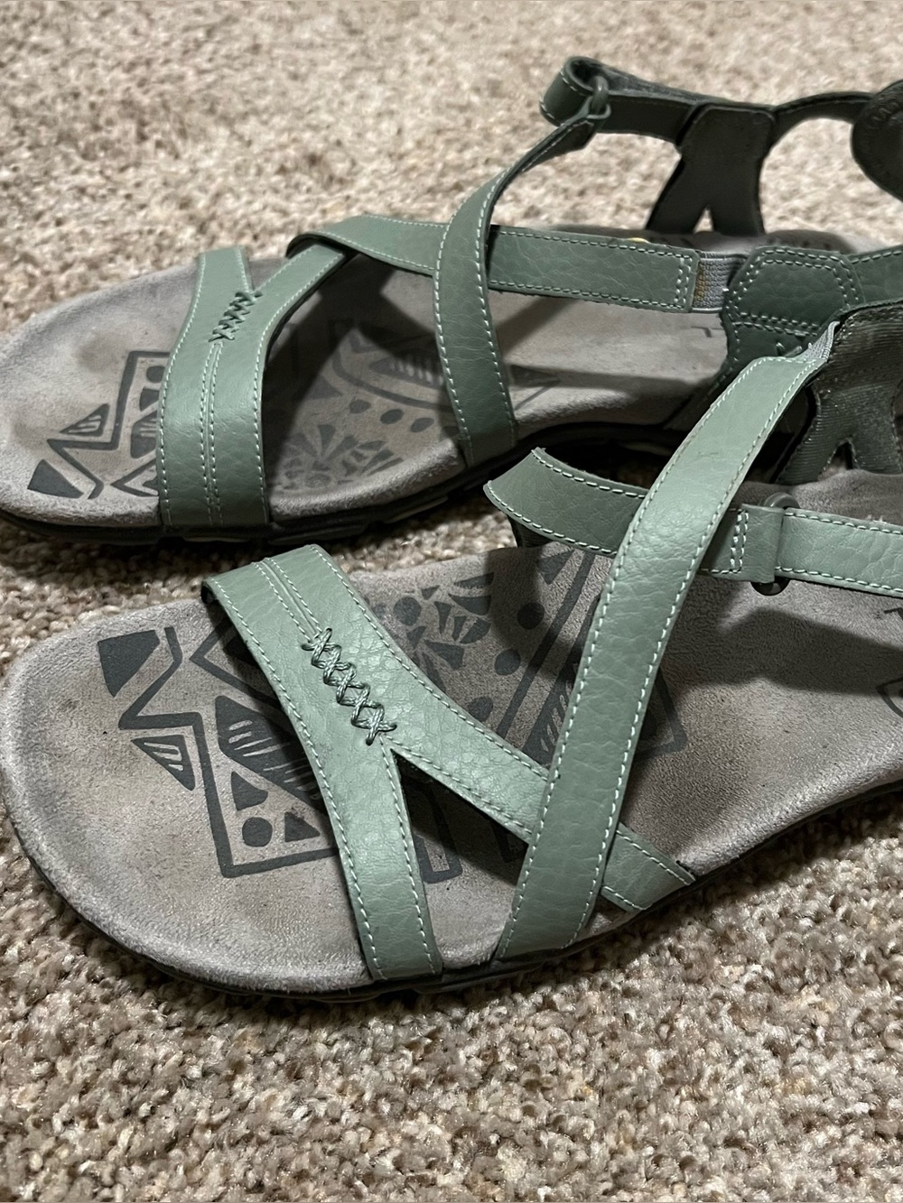 Merrell Women's Dove Crisscross Strappy Sandals in Sage Size 9 - Picture 6 of 9